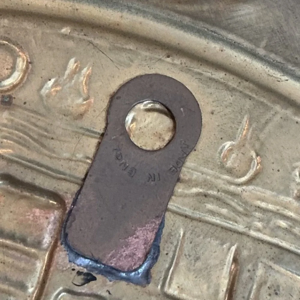 Vintage Peerage Brass Wall Hanging Plate 12